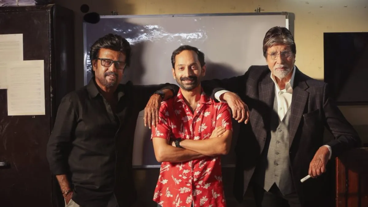 fahadh-faasil-poses-with-superstars-rajinikanth-and-amitabh-bachchan-from-vettaiyan-set-fans-call-them-pillars-of-indian-cinema